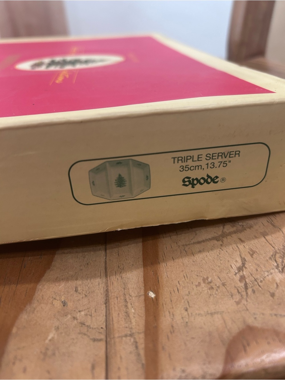 Spode Christmas Tree Box Set - Pink and Cream - Picture 5 of 5